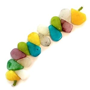 As Low As $2 Multicolor Dyed Jade Flat Drops 8mm - 11mm x 13mm - 14mm (15)